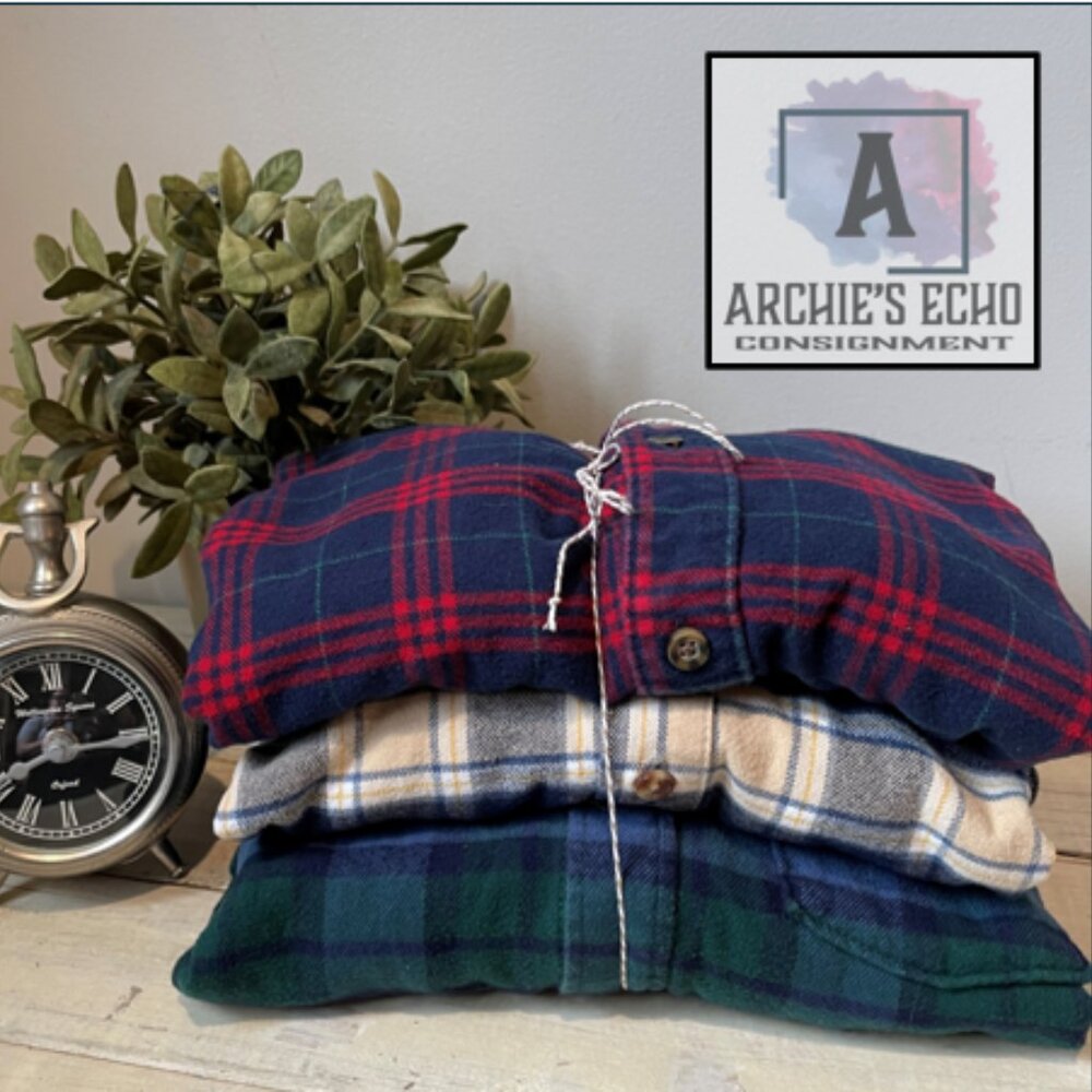 Hope & Henry Boy's Flannel Shirt Bundle